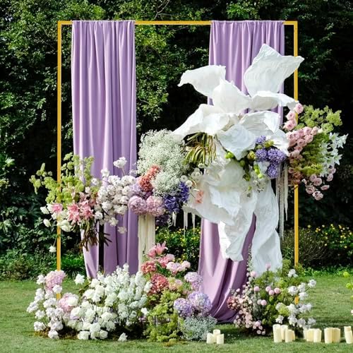 Asee'm 6.6FTx5.2FT Gold Wedding Arch Backdrop Stand Square Metal - Image 4