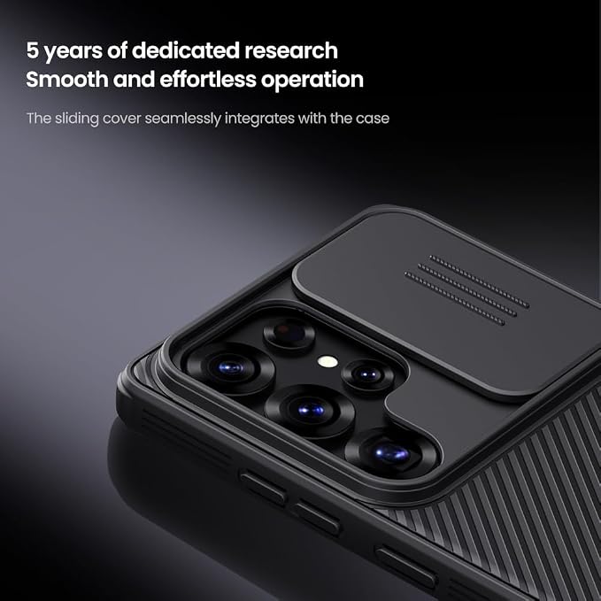 Mangix for Samsung Galaxy S25 Ultra Case with Camera Cover,Slim Fit Thin Polycarbonate Protective Shockproof Cover with Slide Camera Cover, Upgraded Case for Samsung Galaxy S25 Ultra (Black) - Image 3