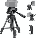 NEEWER Entry Level Version TP52 Mini Desk Phone Tripod Camera Webcam Stand | Compatible with iPhone for Video Recording, Small Compact Table Top DSLR Camcorder Stand, 3 Way Pan Tilt Head, Phone Holder by Neewer