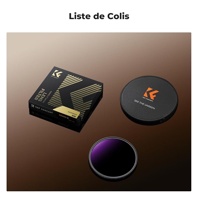 K&F CONCEPT 82mm ND100000(16.6 Stops) High Definition ND Lens Filter | Optical Glass Fixed Neutral Density Lens Filter with 28 Multi-Layer Coatings (Nano X Series) FN706 - Image 7
