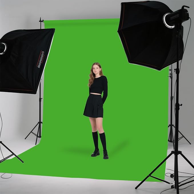 Green Photo Backdrop for Photoshoot Background Photography 10x20ft | Polyester, Chroma Key, Live Streaming, Zoom Video Studio, Online Courses - Image 4