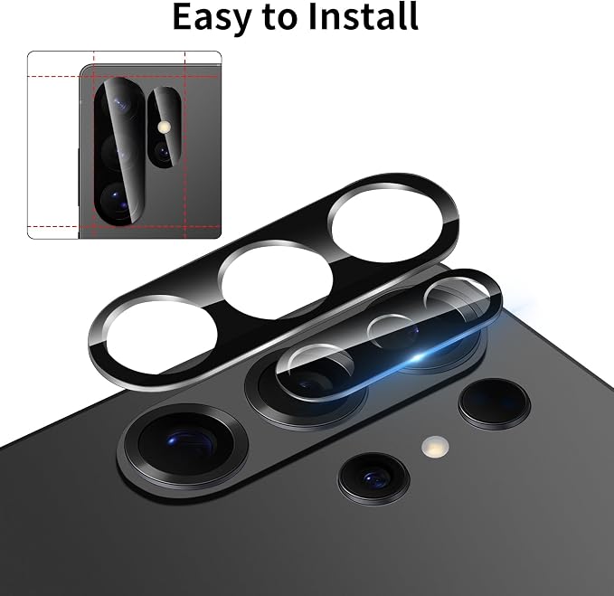 Dengduoduo 3 Pack Camera Lens Protector for Samsung Galaxy S26 Ultra, Tempered Glass Camera Protector Back Lens Cover, Ultra HD, 9H Hardness, Anti-Scratch, Case Friendly[No Affect on Night Shots] - Image 7