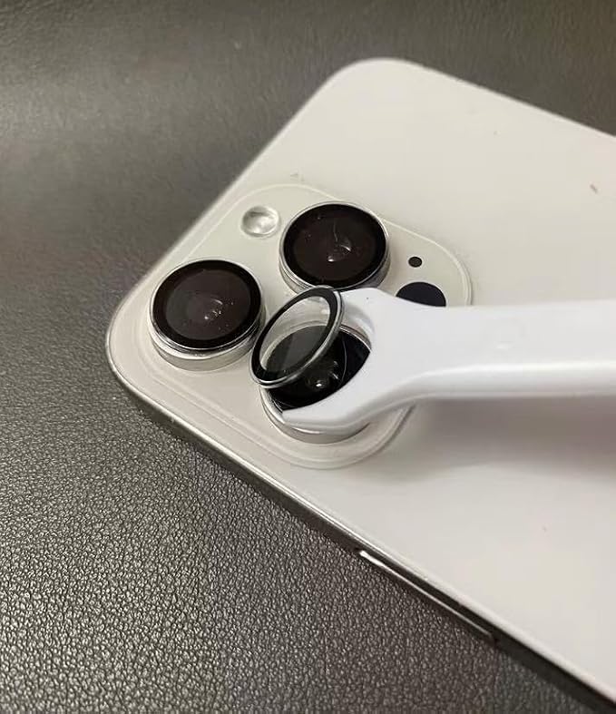 2 Pack Camera Lens Protector Removal Tool for iPhone Glass Lens Alloy Ring Cover Easy Peel Off Remover Cell Phone Kit Accessories - White - Image 3