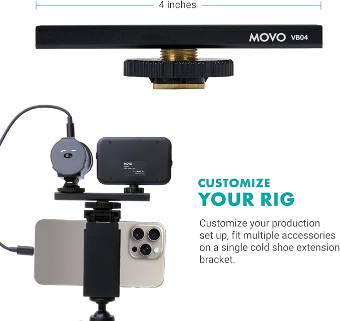Movo USB-C Vlogging Kit for iPhone 15 with Fullsize Tripod - USB Type-C Compatible Vlog Kit- Accessories: Tripods, Phone Mount, LED Light, Shotgun Mic for YouTube Starter Kit - iPhone 15 Vlogging Kit - Image 7