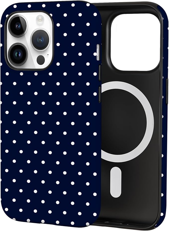 TPU Phone Case for iPhone 14 Pro, MagSafe Wireless Charging Compatible, Shockproof Slim Fit Protective Cover with Anti-Yellowing & Raised Camera Protection (Polka dot 7, iPhone 14 Pro) by Unknown