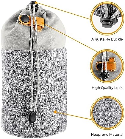 K&F CONCEPT Lens Pouch 2-in-1 Expandable Camera Lens Bag Case Compatible for Canon Lenses 75-300mm, Nikon, Sony, Pentax, Olympus Camera Lens 10 x 18cm Protective Neoprene Soft Plush for DSLR Lenses - Image 5
