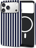 TPU Phone Case for iPhone 17 Pro, MagSafe Wireless Charging Compatible, Shockproof Slim Fit Protective Cover with Anti-Yellowing & Raised Camera Protection (Stripes 3, iPhone 17 Pro(6.3")) by Unknown