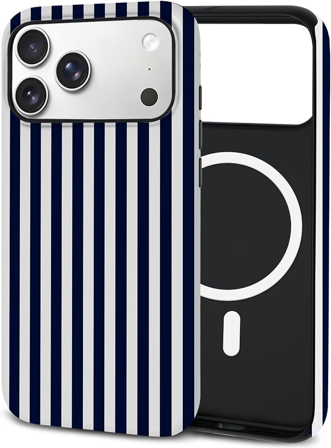 TPU Phone Case for iPhone 17 Pro Max, MagSafe Wireless Charging Compatible, Shockproof Slim Fit Protective Cover with Anti-Yellowing & Raised Camera Protection (Stripes 3, iPhone 17 Pro Max(6.9")) by Unknown