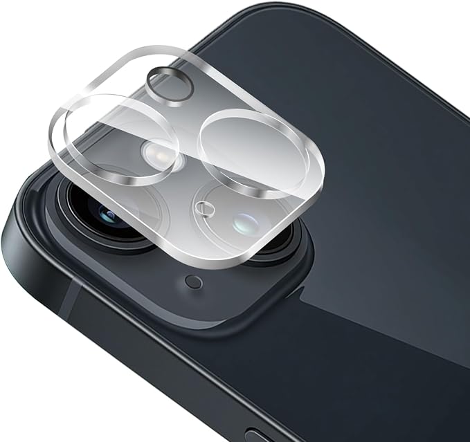FanTEK Camera Lens Protector Compatible with iPhone 13/13 Mini, 9H Tempered Glass Camera Screen Cover, Ultra HD Clear Acrylic Full Coverage Guard, Case Friendly by FanTEK