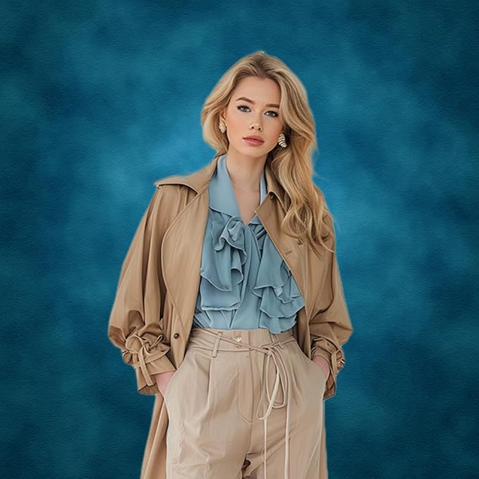 Kate 6.5x10ft Blue Abstract Photography Backdrop Portrait Backdrops for Photoshoot Old Master Blue Background Studio - Image 2