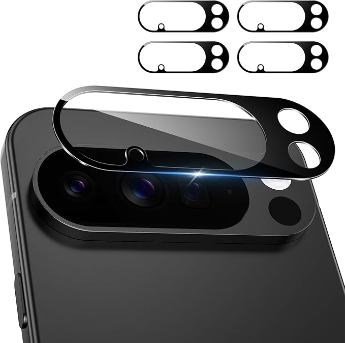 4 Pack Camera Lens Protector for Google Pixel 10 Pro(Not for 10 Pro XL) | 9H Tempered Glass Camera Lens Cover Decoration, Case Friendly, High Definition, Scratch-Resistant by MIUOLV