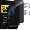 2+2 Pack Privacy Screen Protector for iPhone 17 Pro, 6.3 Inch | Camera Lens Protector, Tempered Full Screen Glass, Anti-Spy, Bubble Free, Case Friendly by AVOAR