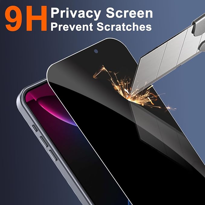 for iPhone 16 Pro Max Case with Privacy Screen Protector, Gray | Full Camera Protection, Matte Magnetic, Compatible with MagSafe, Translucent Shockproof Phone Case for iPhone 16 ProMax - Image 8