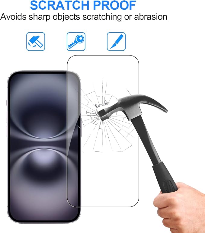3+3 Pack Glass Screen Protector for iPhone 17 Air, 6.6 inch | Camera Lens Protector, HD Clear Tempered Glass Film, Anti-Scratch, Bubble Free, Case-friendly - Image 5