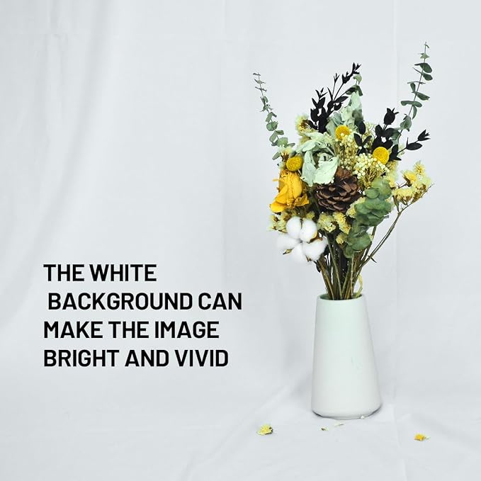 White Backdrop Background 5 X 6.5FT Large Photography Backdrop Photo Background Screen for Photography Photo Booth Backdrops for Photoshoot Background Screen Parties Curtain - Image 8