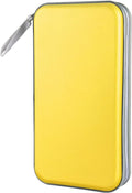 Siveit CD Case holder, 80 Capacity CD/DVD Case Holders Wallet Hard Plastic CD DVD Disc Cases Storage Binder for Car Home Office Travel (Yellow) by Siveit