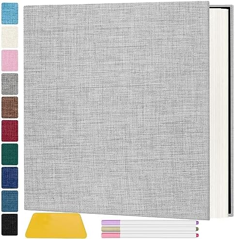 Zesthouse Photo Album Self Adhesive Pages, 60 Pages Magnetic Scrapbook Albums with Sticky Page, Photos Album Holds 8x10 & 5X7 & 4x6 & 6x8 & 3x5, Large Picture Book Ideal Gift for Family Wedding Baby by Zesthouse