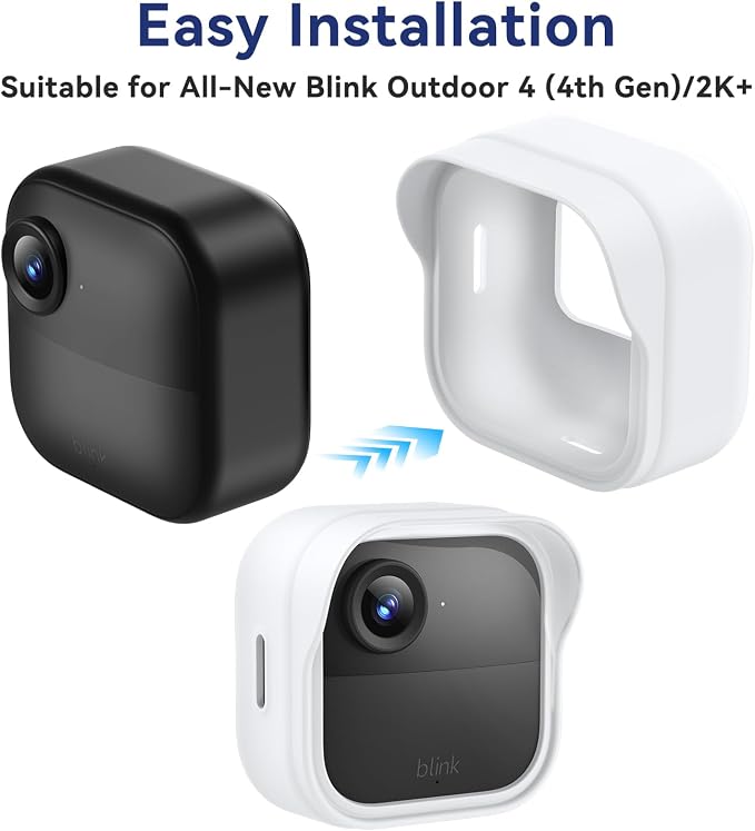Silicone Case Cover for Blink Outdoor 4/2K+, Weatherproof Silicone Cover Skin Provides Full Camera Protection, for All-New Blink Outdoor 4/2K+ Home Security Camera (6Pack) (White) - Image 4