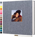 potricher Large Self Adhesive Photo Album 40 Pages, Linen cover, Gray by potricher