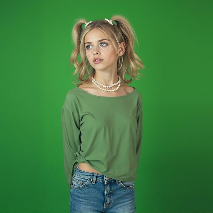 Kate Seamless Paper Backdrop for Photography Green Photo Backdrop Paper (106.8''x32.8' Stinger) - Image 3