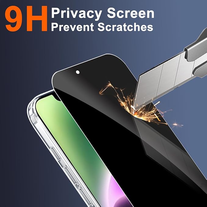 for iPhone 14 Case Clear with Privacy Screen Protector | Full Camera Protection, Transparent Magnetic, Compatible with MagSafe, Shockproof Phone Cover, Slim Fit - Image 8