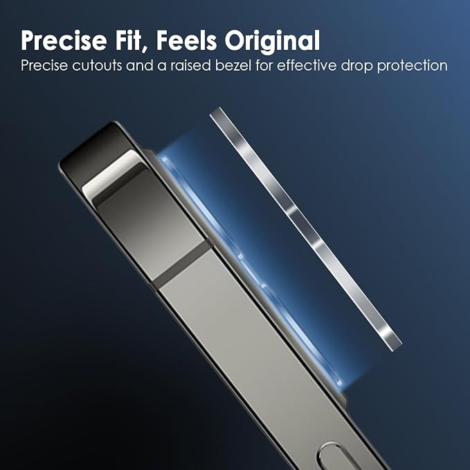FanTEK Camera Lens Protector Compatible with iPhone 15 Pro / 15 Pro Max, 9H Tempered Glass Camera Screen Cover, Ultra HD Clear Acrylic Full Coverage Guard, Case Friendly - Image 6