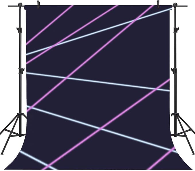Laser Line Photography Backdrop Neon Laser Tag Birthday Party Night Game On Indoor Photobooth Background Glow Photo Studio Backdrops Fabric 6x8ft by Sensfun