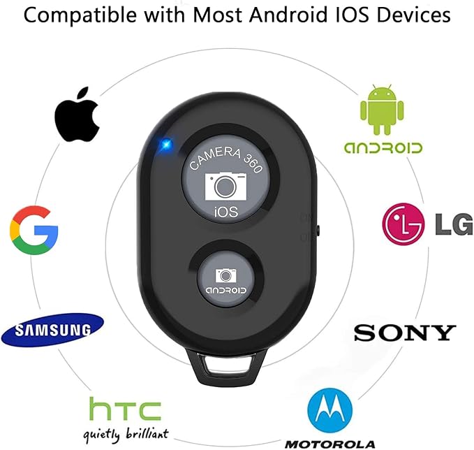 Cellphone Remote Shutter for Smartphones and Tablets (Colorful-9-pack), AOQIYUE Wireless Camera Remote Control Compatible with iPhone/Android Cellphone Wrist Strap Included - Image 4