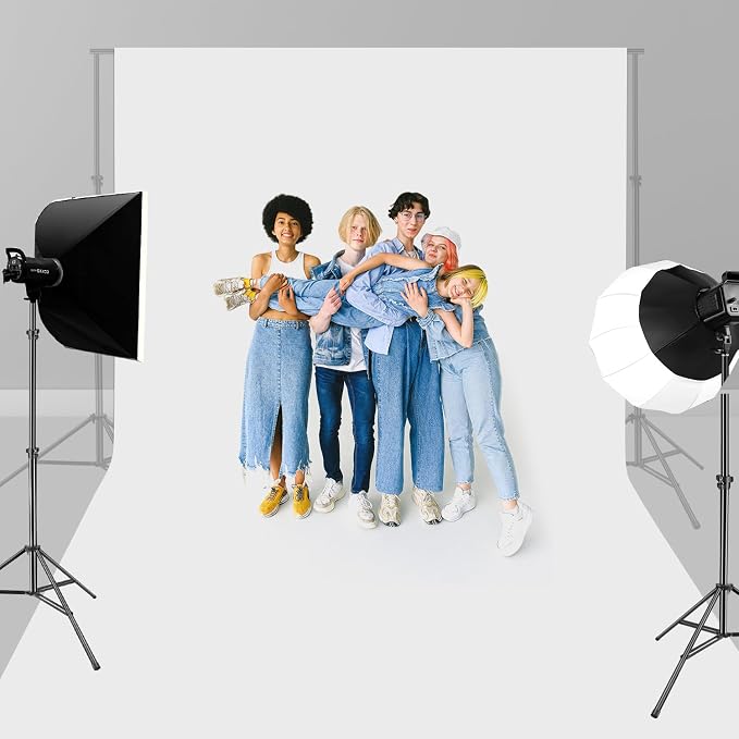 HEMMOTOP White Photo Backdrop, 10x20 ft Large Photography Screen Backdrops | Polyester Fabric Cloth, Non Reflective, Seamless, Ideal for Photoshoot, Video Recording, Studio, Birthday, Wedding Party - Image 3