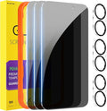 PEHAEL for iPhone 17 Privacy Screen Protector+Camera Lens Protector | 3+3 Pack, Installation Frame, Cleaning kits, Anti-Spy Private, Anti-Scratch, 9H Tempered Glass, Case Friendly, [6.3 inch] by PEHAEL