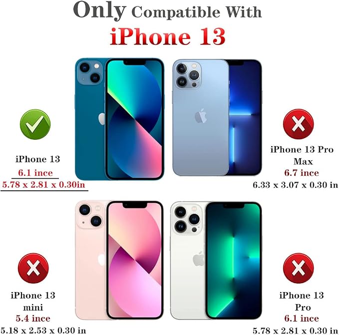 HNHYGETE for iPhone 13 Case with HD Screen Protector: [Military Grade 20ft. Drop Tested] Slide Camera Cover Ring Shockproof Protective Phone Case for - iPhone 13 (Rose Gold) - Image 2