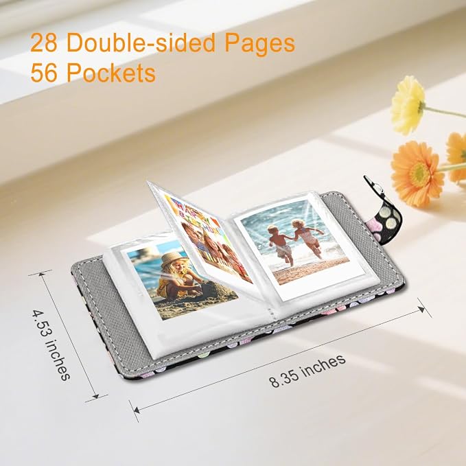 Puppy Dog Paws Small Photos Album for 2x3 Inch Films, 56 Pockets | Mini Cute Picture Book, Wallet Size, for Polaroid Fujifilm Instax Mini Instant Camera Printer, Kpop Photocard Binder Holders - Image 5