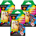 Fujifilm Instax Mini Instant Multi Colored Film, 10 Sheets, (3 Pack Value Set)... (Rainbow) by FUJIFILM
