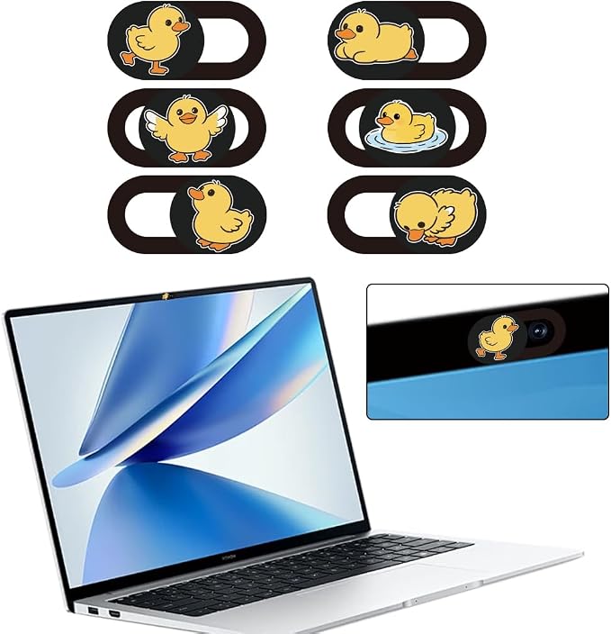 6Pcs 6 Styles Duck Cute Laptop Camera Cover Privacy Guard Accessories, 0.04 Inch Ultra Thin Webcam Cover Slide Protector Blocker for Desktop Computer Tablet Notebook Mini PC Office Use - Image 8