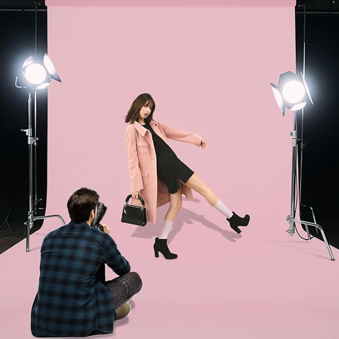 TRLYC Pink Photography Backdrops 5x7 FT Seamless Background for Studio | Pink Backdrop for Photoshoot Video Backgrounds Screen Party Wrinkle-free Polyester Non-Glare Rod Pocket Easy Setup - Image 6