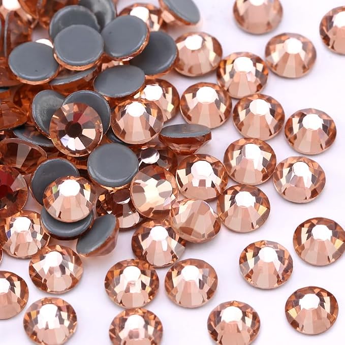 Jollin Hotfix Rhinestones Flatback Crystal Gems 2.4mm SS8, Champagne | 2880pcs Hot Fix Crystals Glass Rhinestones for Bedazzling, Crafting, Clothes, Shoes & Accessories DIY Decoration - Image 2