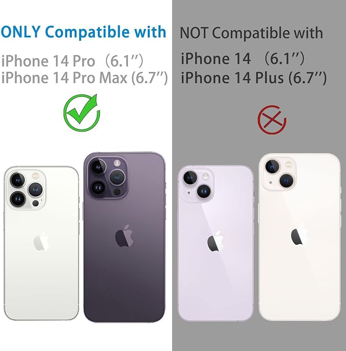 3 Pack Dengduoduo Tempered Glass Camera Lens Protector for iPhone 14 Pro 6.1" & iPhone 14 Pro Max 6.7", Glitter Bling Diamond, Ultra HD, 9H Hardness, Anti-Scratch, Case Friendly, Easy to Install [No Affect on Night Shots] - Image 2