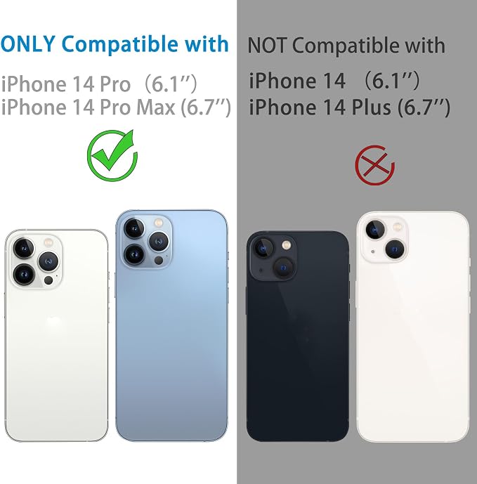 for iPhone 14 Pro and iPhone 14 Pro Max Camera Lens Protector, Bling 3D Rhinestone Sparkle Diamond 9H Tempered Glass Camera Cover Anti Scratch Shockproof Lens Screen Full Protective Cover - Image 2