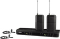 Shure BLX188/CVL UHF Wireless Microphone System - Perfect for Interviews, Presentations, Theater - 14-Hour Battery Life, 300 ft Range | Includes (2) Lavalier Mics, Dual Channel Receiver | H8 Band by Shure
