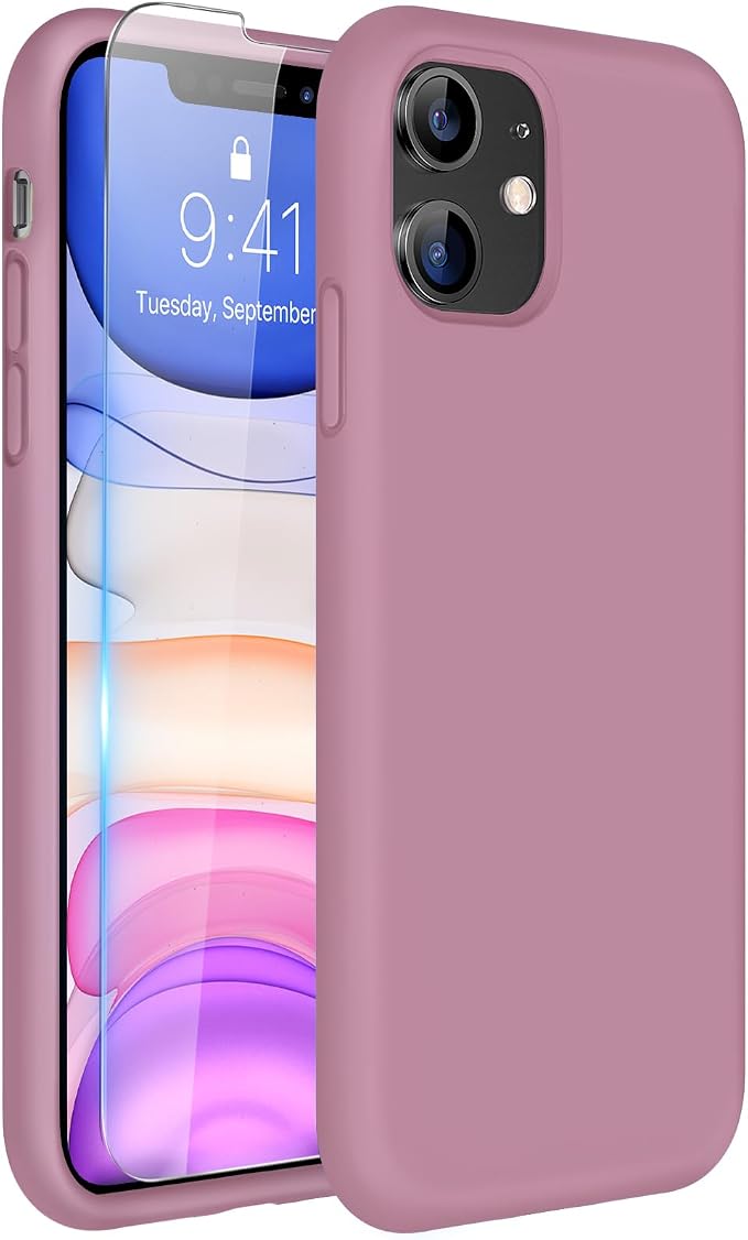 Miracase Silicone for iPhone 11 Phone Case, Blackcurrant | Soft Anti-Scratch Microfiber Lining, Premium Silicone Cover Shockproof Drop Protection Phone Case for 11 by Miracase