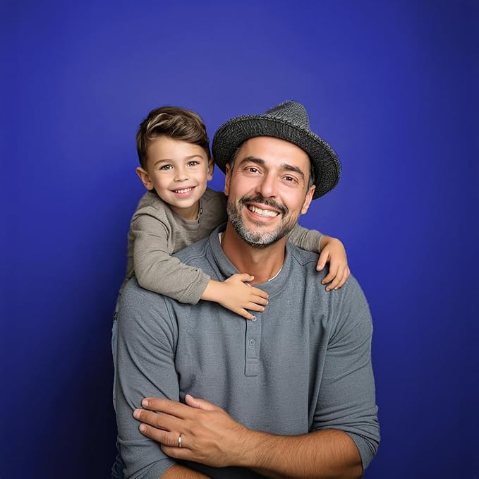 Kate Seamless Paper Backdrop Blue Seamless Backdrop Paper Rolls (53''x32.8' Royal Blue) - Image 6