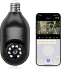 WESECUU Light Bulb Security Camera -5G& 2.4GHz WiFi 2K Security Cameras Wireless Outdoor Motion Detection and Alarm,Two-Way Talk,Color Night Vision,Human Detection, Bulb Camera Compatible with Alexa by WESECUU