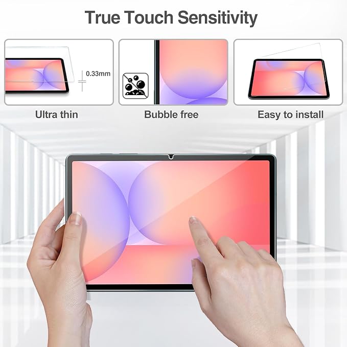 ProCase 1 Pack Screen + 3 Camera Lens Protector for Galaxy Tab S9/10 FE | for Galaxy Tab S10 Lite 5G 10.9"/Tab S10 FE 2025 / Tab S9 FE G WiFi 2023, Tempered Glass Film Guard Compatible with S Pen - Image 6