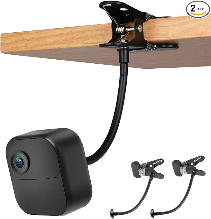 iTODOS 2 Pack Flexible Clip Clamp Mount Compatible with Blink Outdoor 4 (4th Gen)/(3rd Gen) XT3/Blink XT/XT2/Mini,8 inches Gooseneck Arm,Attach Your Blink Camera Wherever You Like Without Any Tools by iTODOS