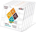 NIUBEE Acrylic Sign Holder 8.5 x 11 Horizontal L-Shape Flyer Stand 6 Pack by NIUBEE