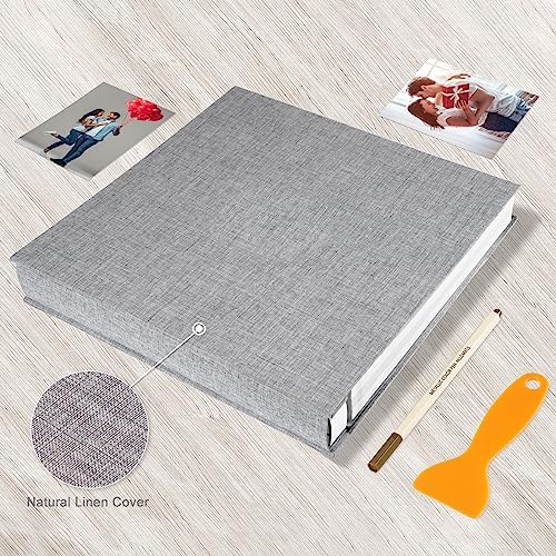Photo Album Self Adhesive Pages 13.2x12.8 Scrapbook Grey 120 Pages - Image 4
