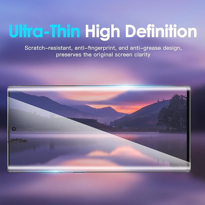 Didisky 2 Pack Screen Protector for Samsung Galaxy Note 10 Tempered Glass, 3D Curved Full Coverage,Bubble Free, Anti Scratch,Easy to Install,HD Clear,9H Hardness - Image 6