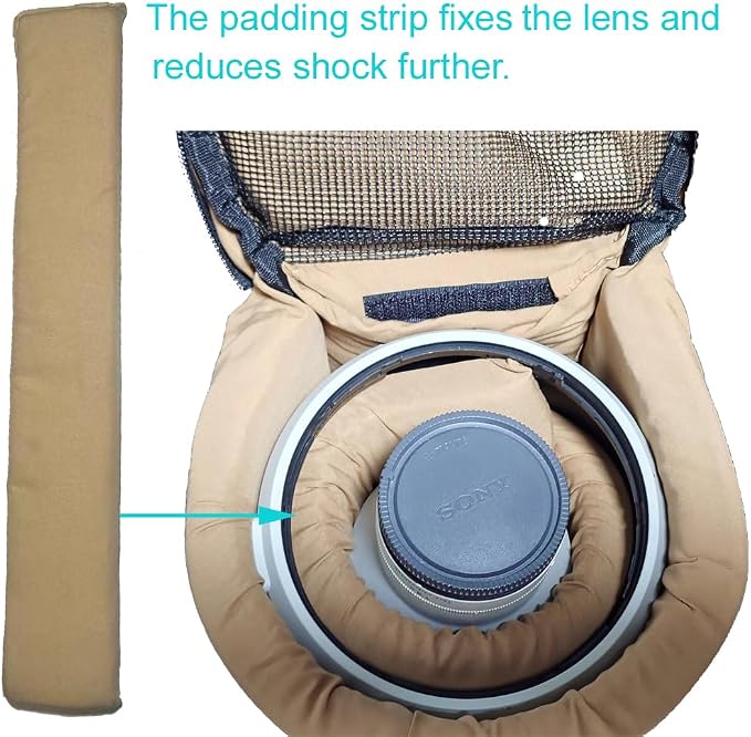 LB2 Deluxe Water-Resistant Camera Lens Pouch Case for Canon 800mm 100-400 28-300 Nikon 200-500mm 80-200 80-400 300 Sigma 150-500mm 150-600 Tamron150-600mm 70-200mm & More, Lens Protective Bag - Image 5