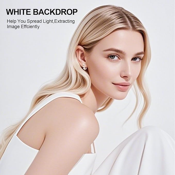 5X 6.5 Ft White Backdrop Photography, White Screen Photo Booth Backdrop for Photoshoot, Party and Video, Photo Background for Product, Portrait, Video Recording - Image 7
