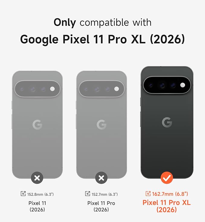 SURITCH for Google Pixel 11 Pro XL Phone Case, Compatible with MagSafe, Protective Cover with Camera Cover & Adjustable Metal Kickstand for Pixel 11 Pro XL 2026 -Black - Image 2